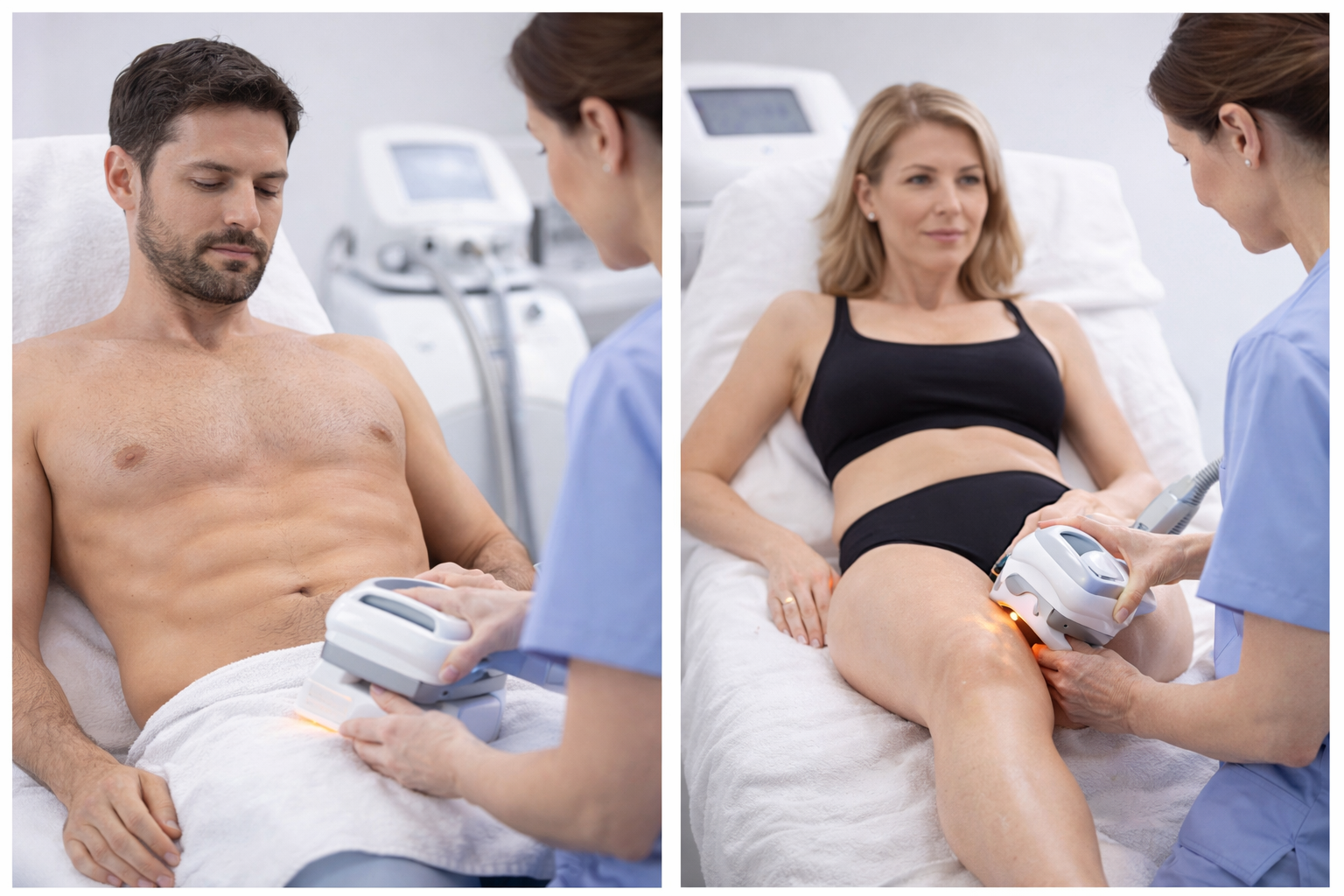 Collage of men and women's treatments