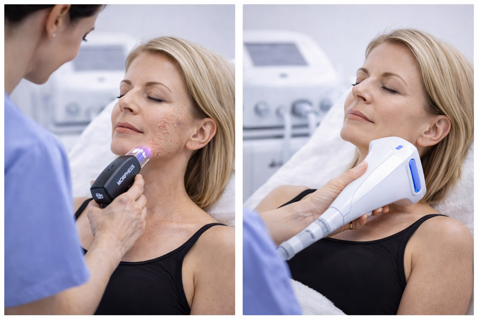 Collage of skin refinement treatments